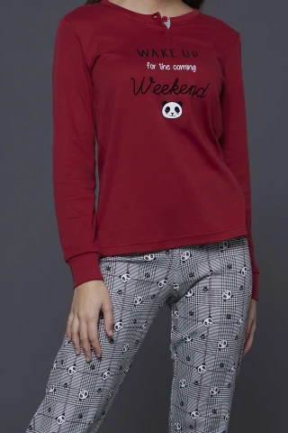 Pigiama Donna Caldo Cotone Pancipe 4 Pigiama Donna Caldo Cotone Pancipe - immagine 2