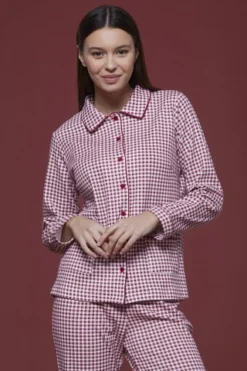 Pigiama Donna Caldo Cotone Vichy Party -Miglior Pigiami Negozio 1662015247 6310570f73ec4