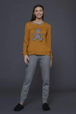 Pigiama Donna Caldo Cotone Orso