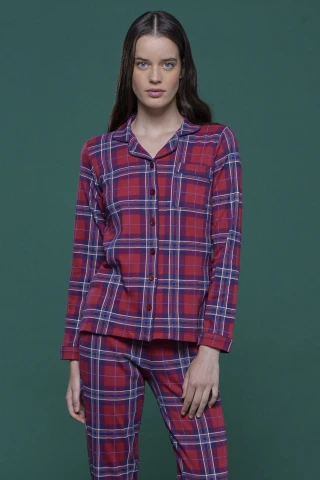 Pigiama Donna Caldo Cotone Red Scotty 4 Pigiama Donna Caldo Cotone Red Scotty - immagine 2