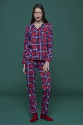 Pigiama Donna Caldo Cotone Red Scotty 3 Pigiama Donna Caldo Cotone Red Scotty