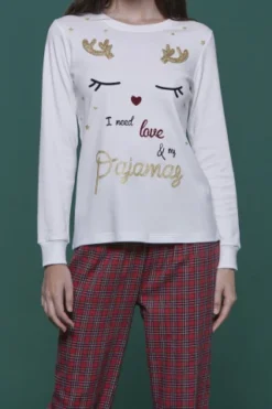 Pigiama Donna Top Caldo Cotone E Pantaloni Flanella Renna 5 Pigiama Donna Top Caldo Cotone E Pantaloni Flanella Renna -Miglior Pigiami Negozio 1662105674 6311b84ae32c4