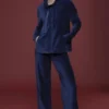 Completo Loungewear Donna Ciniglia A Coste Bluebarry -Miglior Pigiami Negozio 1662367729 6315b7f158b55