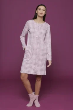 Camicia Da Notte Caldo Cotone Martina