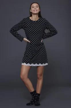 Camicia Da Notte Caldo Cotone Cuore