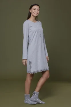 Camicia Da Notte Caldo Cotone Giulia