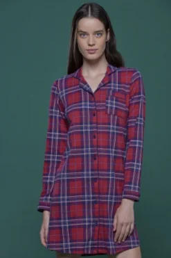 Camicia Da Notte Caldo Cotone Tris