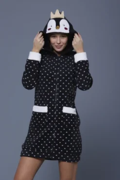 Vestaglia Donna Micropile Winter Penguin