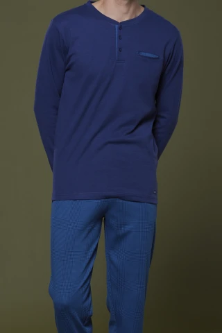 Pigiama Uomo Caldo Cotone Litio 4 Pigiama Uomo Caldo Cotone Litio - immagine 2