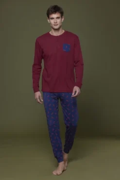 Pigiama Uomo Caldo Cotone Rex