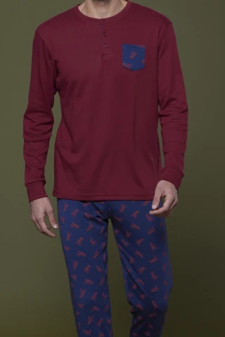 Pigiama Uomo Caldo Cotone Rex 4 Pigiama Uomo Caldo Cotone Rex - immagine 2