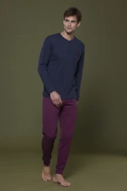 Pigiama Uomo Top Caldo Cotone Felpato Unlimited