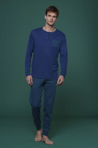 Pigiama Uomo Top Caldo Cotone Felpato Brush 3 Pigiama Uomo Top Caldo Cotone Felpato Brush