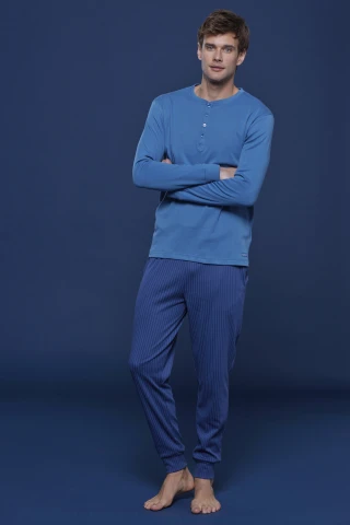 Pigiama Uomo Top Caldo Cotone Felpato Brooklyn 3 Pigiama Uomo Top Caldo Cotone Felpato Brooklyn