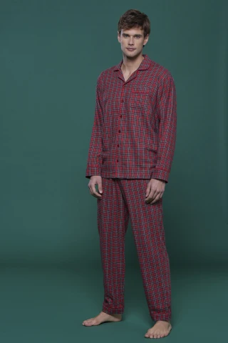 Pigiama Uomo In Flanella Con Porta Pigiama Scottish 3 Pigiama Uomo In Flanella Con Porta Pigiama Scottish