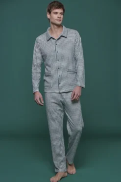 Pigiama Uomo Caldo Cotone Vichy Party