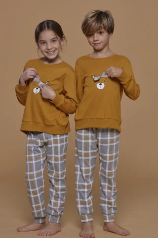 Pigiama Bambina/o Caldo Cotone Funny Bear 3 Pigiama Bambina/o Caldo Cotone Funny Bear