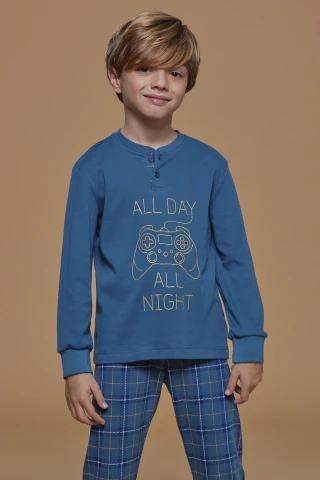 Pigiama Bambino Caldo Cotone All Day 4 Pigiama Bambino Caldo Cotone All Day - immagine 2