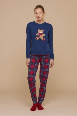 Pigiama Donna Caldo Cotone Little Brown