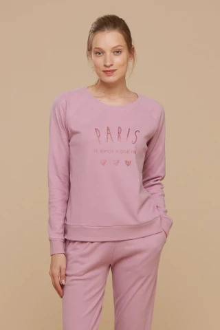 Pigiama Donna Caldo Cotone Felpato Ada 4 Pigiama Donna Caldo Cotone Felpato Ada - immagine 2