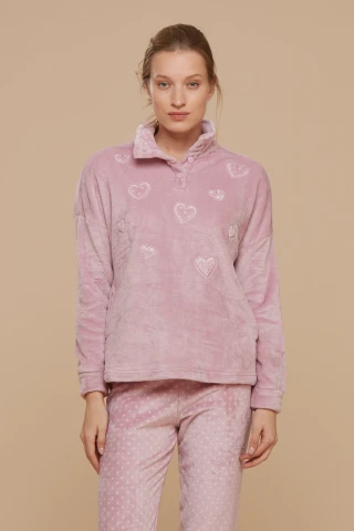 Pigiama Donna Coral Fleece Corimbo 4 Pigiama Donna Coral Fleece Corimbo - immagine 2