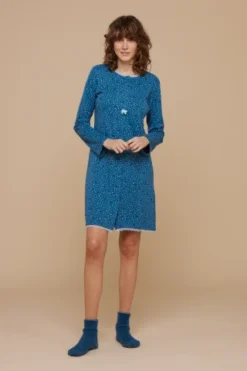 Camicia Da Notte Donna Caldo Cotone Tricuore