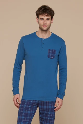 Pigiama Uomo Caldo Cotone Chris 4 Pigiama Uomo Caldo Cotone Chris - immagine 2