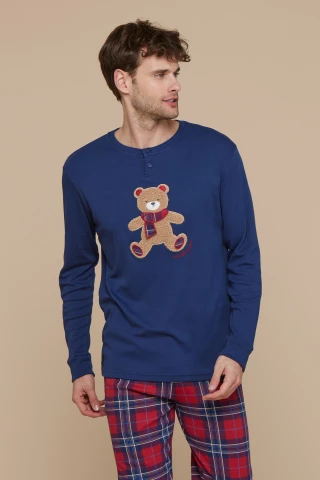 Pigiama Uomo Caldo Cotone Little Brown 4 Pigiama Uomo Caldo Cotone Little Brown - immagine 2