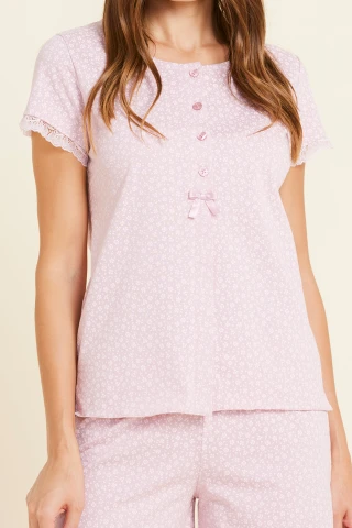 Pigiama Donna Cotone Fiorella 4 Pigiama Donna Cotone Fiorella - immagine 2