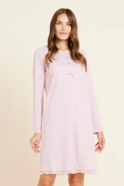 Camicia Da Notte Donna Cotone Fiorellina