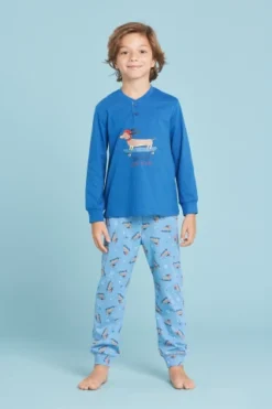 Pigiama Bambino Cotone Skaters Doggy