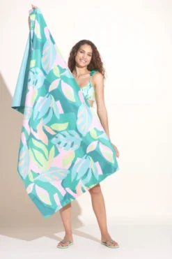 Telo Mare Tropix Green Microfibra